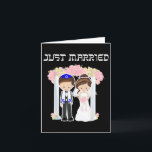 Joods huwelijk alleen gehuwd met Chuppah Bride Gro Kaart<br><div class="desc">Joods huwelijk alleen gehuwd met Chuppah Bride Groom</div>