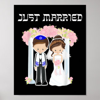 Joods huwelijk alleen gehuwd met Chuppah Bride Gro Poster