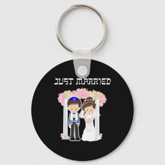 Joods huwelijk alleen gehuwd met Chuppah Bride Gro Sleutelhanger