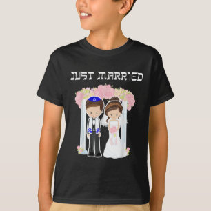 Joods huwelijk alleen gehuwd met Chuppah Bride Gro T-shirt