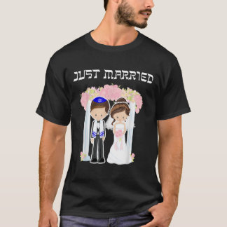 Joods huwelijk alleen gehuwd met Chuppah Bride Gro T-shirt