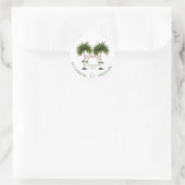Joods huwelijk Chuppah Elegant modern palm Ronde Sticker (Tas)