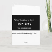 Joods Huwelijk, Chuppah Kaart (Achterkant)