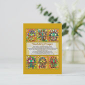 Joods huwelijksgebed Golden Hamsa Briefkaart (Staand voorkant)