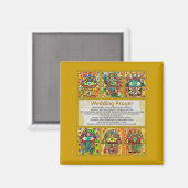 Joods Huwelijksgebed Gouden Hamsa Magneet (Voorkant / Achterkant)