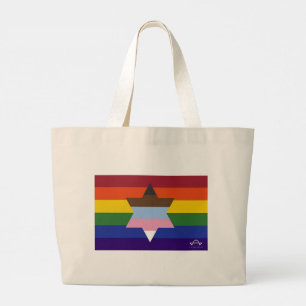Joods Inclusive Pride Flag Canvas tas