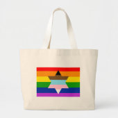 Joods Inclusive Pride Flag Canvas tas (Voorkant)