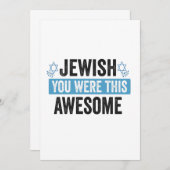 Joods Je Was Dit Uitstekende Grappige Hanukkah Cad Kaart (Voorkant / Achterkant)