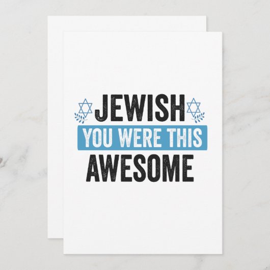 Joods Je Was Dit Uitstekende Grappige Hanukkah Cad Kaart (Voorkant / Achterkant)