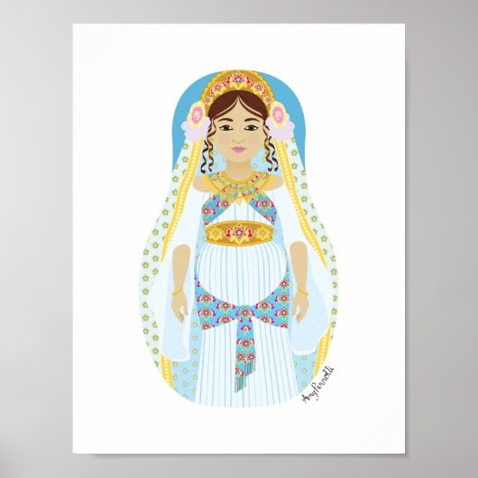 Joods, Koningin Esther Matryoshka Poster (Voorkant)