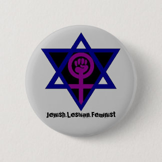 Joods.Lesbisch.Feministisch Ronde Button 5,7 Cm