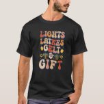 Joods Licht Latkes Gelt Chanoeka Kerstmis T-shirt<br><div class="desc">Joods Licht Latkes Gelt Chanoeka Chanoeka Christmas Groovy Premium</div>