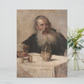 Joods Man Drink Wijn (door Olga Boznanska) Kaart (Staand voorkant)