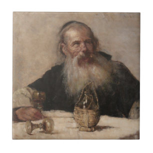 Joods Man Drink Wijn (door Olga Boznanska) Tegeltje
