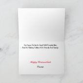 Joods Man Santa Flags Chrismukkah Kaart (Binnen)