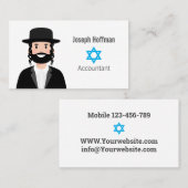 Joods Man Visitekaartje (Voorkant / Achterkant)