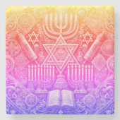 joods marmeren onderzetter (Voorkant)