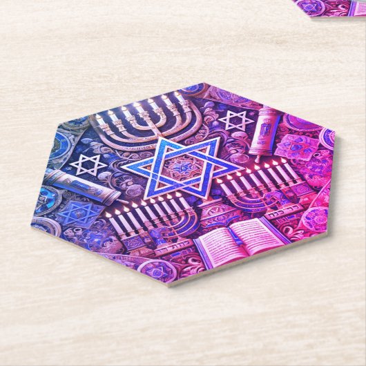 joods marmeren onderzetter (Schuin)