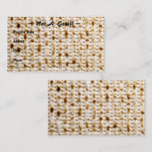 Joods Matzoh Visitekaartje ~ Aanpassen! (Voorkant / Achterkant)