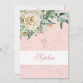 Joods meisje Baby met roze rozen religie Kaart (Achterkant)