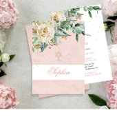 Joods meisje Baby met roze rozen religie Kaart