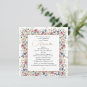 Joods Meisje Baby Naming Bloemen Religieus Kaart (Staand voorkant)