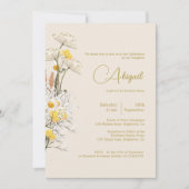 Joods Meisje Baby Naming Waterverf Wildflower Kaart (Voorkant)