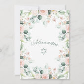 Joods meisje Baby noemt Rozen Davidster Kaart (Achterkant)