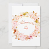 Joods meisje Baby noemt Rozen Davidster Kaart (Achterkant)