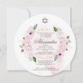 Joods meisje dat roze rozen de ster van David Squa Kaart (Voorkant)