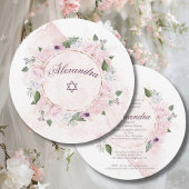 Joods meisje dat roze rozen de ster van David Squa Kaart