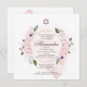 Joods meisje dat roze rozen de ster van David Squa Kaart (Voorkant / Achterkant)