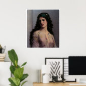 Joods meisje in Tangiers, Charles Landelle Poster (Thuiskantoor)