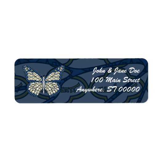 Joods Monarch adreslabel Etiket (Voorkant)