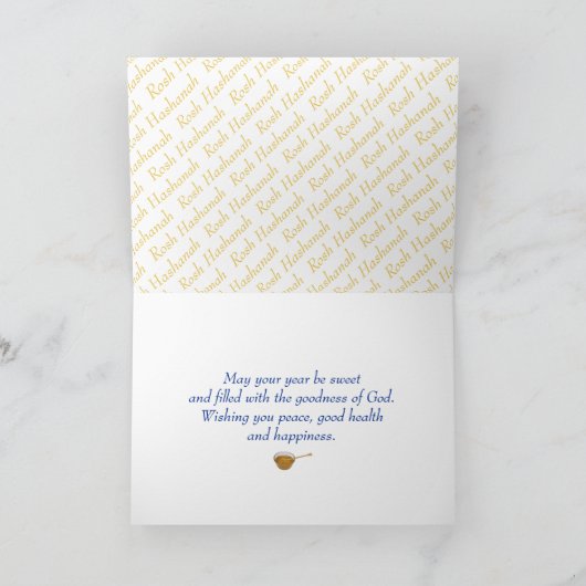 Joods Nieuwjaar | GEFELICITEERD MET ROSJ HASJANA | Feestdagen Kaart (Binnen)