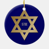 Joods Nieuwjaar | Rosh Hashanah Aangepast jaar Keramisch Ornament (Achterkant)