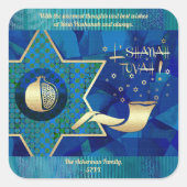 Joods nieuwjaar | Rosh Hashanah Gift Vierkante Sticker (Voorkant)