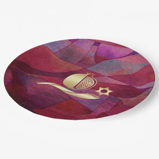 Joods nieuwjaar | Rosh Hashanah Papieren Bordje (Gekanteld)