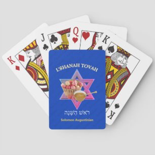 Joods nieuwjaar Rosh Hashanah Pokerkaarten
