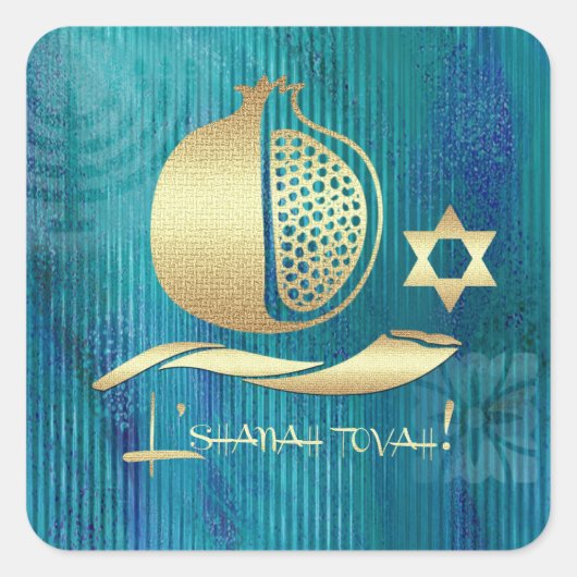 Joods nieuwjaar | Rosh Hashanah Vierkante Sticker (Voorkant)