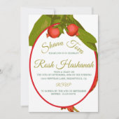 Joods nieuwjaarsdiner Granaatappel Rosh Hashanah Kaart (Voorkant)