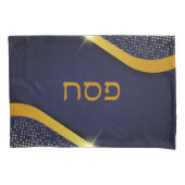 Joods Pascha blauw en goud Kussensloop (Voorkant)