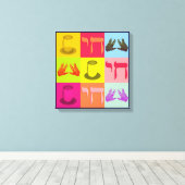 Joods Pop-art Canvas Afdruk (Insitu (Houten vloer))