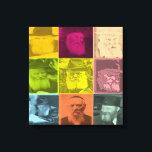 Joods Pop-art Canvas Afdruk<br><div class="desc">Rebbe Menachem Mendel Schneersohn
met zijn Vader en zijn Schoonvader</div>