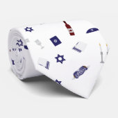 Joods Sabbat-patroon Stropdas (Opgerold)