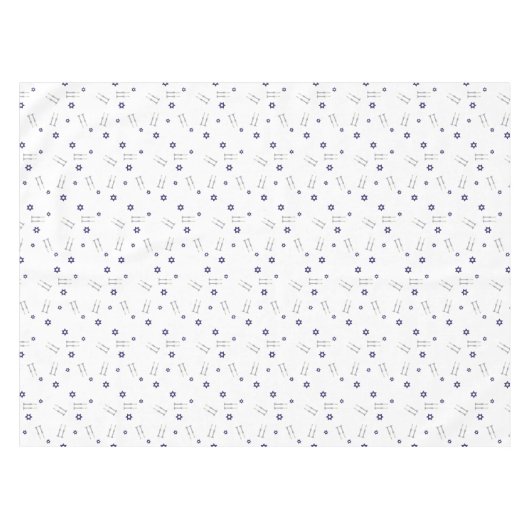 Joods Sabbat-patroon Tafelkleed (Voorkant (Horizontaal))