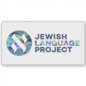Joods Taal Project rechthoek logo Sticker (Voorkant)