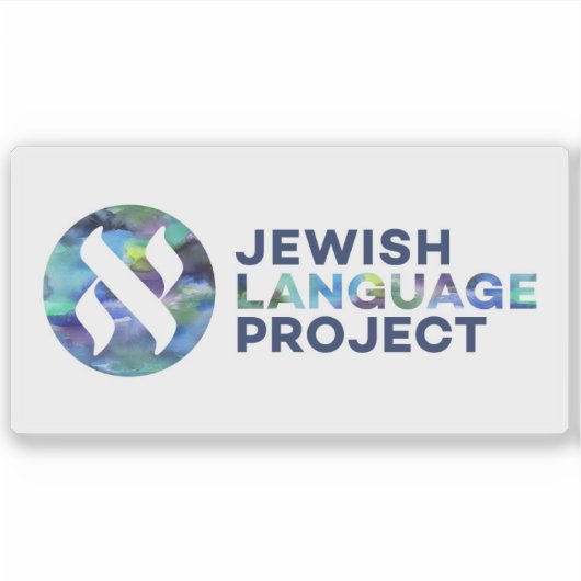 Joods Taal Project rechthoek logo Sticker (Voorkant)