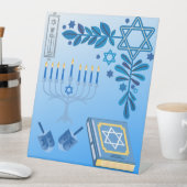 Joods tafelblad teken reclamebord met voetstuk (Insitu)