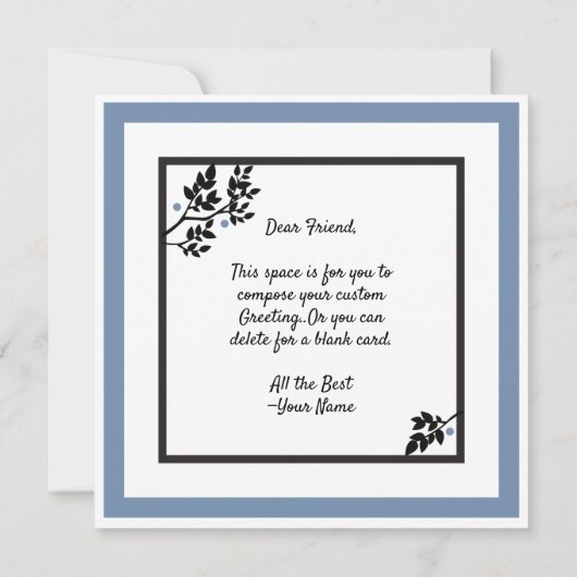 Joods thema. Gratis en zegenen Bedankkaart (Achterkant)